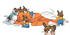 ：/无念无想
趴在哥哥身上的：哥 哥 
拿着胡萝卜的：去吃羊肉串吧
看着尾巴的：hi呀 尾巴啊
趴在屏幕的：这个是什么呀
/LAMOO_0613
...展开全文c