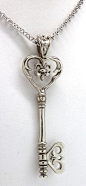 Key to my heart skeleton key necklace on a 24 Chain by billyblue22, $45.00 - I NEED this. need. not want. Neeeeed.