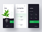 IoT App for growing plants timeline analytics green data tech interface app ios minimal mobile iot dashboard ui ux