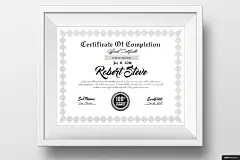 智能 清晰 干净 创意 证书 文凭 证书卡片名片平面设计