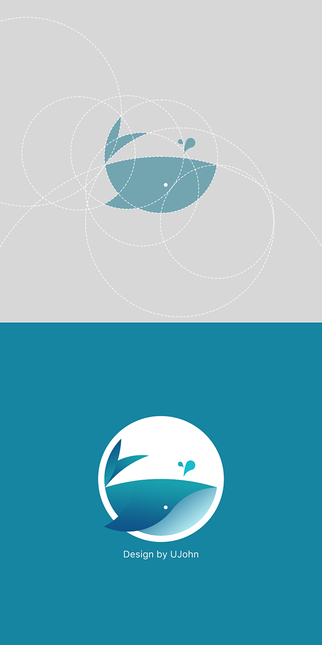 简单设计 鲸鱼 Whale LOGO