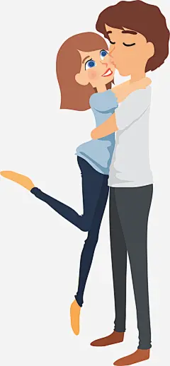 卡通手绘浪漫爱人人物插画_新图网 https://www.ixintu.com 亲蜜爱人 知心爱人 浪漫爱人 情侣 结婚 恋人