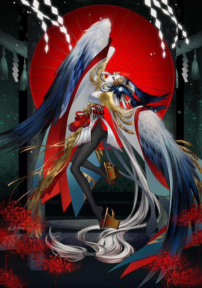 佚初从别致的七转采于2019-03-05 19:06:30阴阳师 姑获鸟原画佚初同采