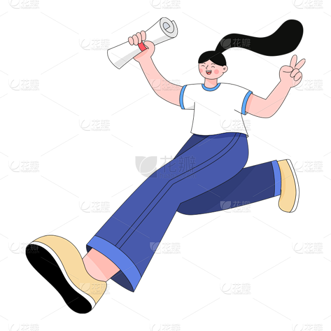 卡通感教育培训人物元素