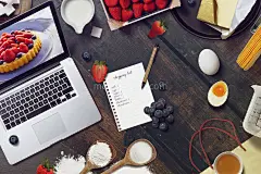 俯视图早餐夏天饮品美食素材场景模板 Coffe Mock-up-样机模版-@美工云(meigongyun.com)