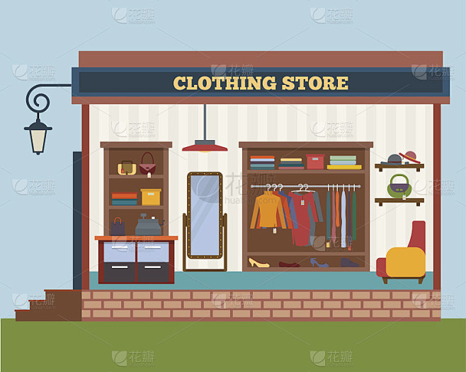 卡通实体服装店