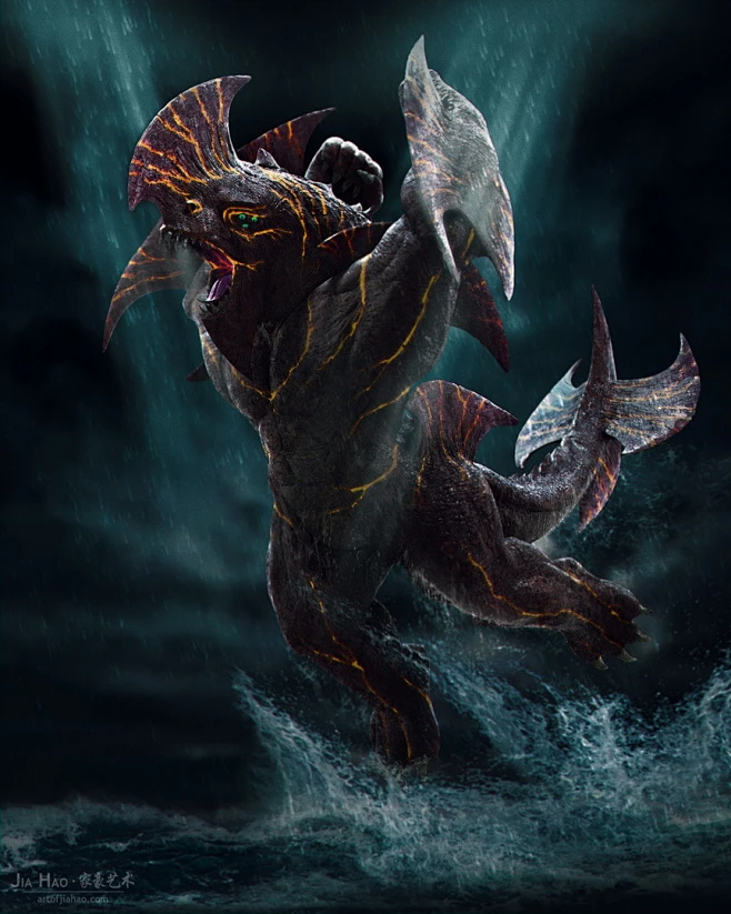 Kaiju Sharpleap, Jia Hao : A throwback design of the first Pacific Rim ...