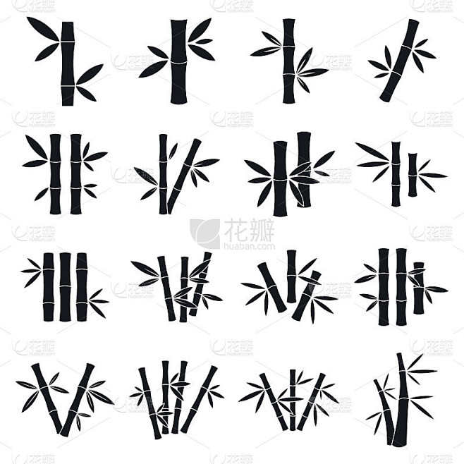 竹制图标集，简约风格