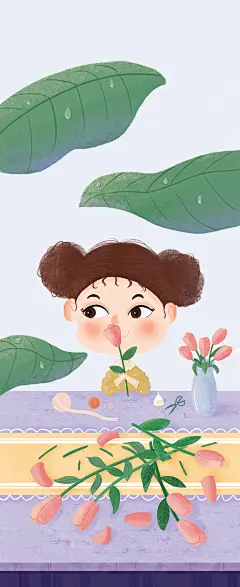 《小女孩日常》系列手机壁纸-古田路9号-品牌创意/版权保护平台