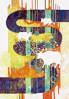 民族风插画矢量图高清素材 PNG图片 PNG图片素材 PNG素材 PNG素材免费 PNG素材免费下载 手绘 插画 民族风 牛 矢量图 免抠png 设计图片 免费下载