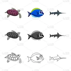 动物,品牌名称,海洋,可爱的,野生动物,食品,大西洋,船,颊纹鼻鱼