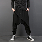 2020 Brand Cool Mens Gothic Punk Style Harem Pants Black Hip-hop Wear Loose  Pants DrawString Baggy Dancing Crotch Trousers : Brand Name: INCERUNPant Style: Harem PantsOrigin: CN(Origin)Length: Full LengthFront Style: FlatFit Type: LooseMaterial: Polyeste