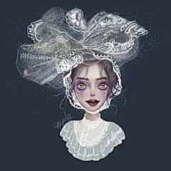 轻哥特新娘深色背景