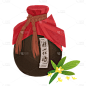 手绘-重阳节食物-桂花酒