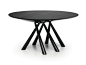 Round wood veneer table FOREST | Round table by Midj_2