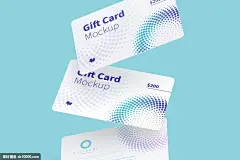 源文件-礼品卡名片样机素材 Gift Card Mockup 02