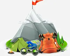 手绘爬山装备免抠素材_新图网 https://ixintu.com png图片 免费png 免费png素材 包 山 爬山