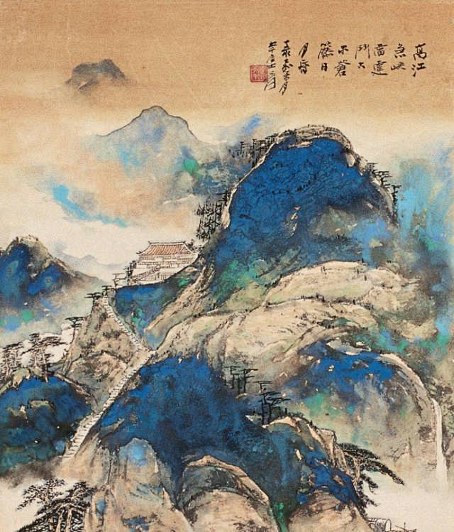 张大千——泼墨山水画 | 
张大千 (1...