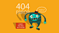 404网页错误提示背景矢量素材，素材格式：AI，素材关键词：怪兽,404,错误页面