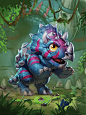 Journey to Un'Goro - Card Sets - Hearthstone : Travel to the forbidding jungles of Un’Goro Crater where dinosaurs hunt their prey, prehistoric fauna and flora abound, and unchained elementals crackle with raw power. Prepare your decks for the journey of a