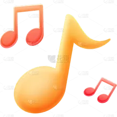 图标系列插画拟物风线上娱乐音乐音符LOGO元素