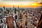 芝加哥日落黄昏城市风景图片素材