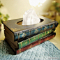 书香浓郁的书籍纸巾盒，抽出来的纸巾会不会也带着书香呢？