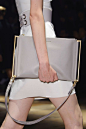 Minimal Accessories // Lanvin at Paris Spring 2015, grey leather clutch: 