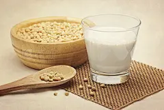 soy milk with beans