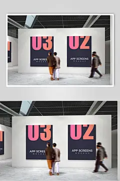 数字人群展览馆海报艺术展样机