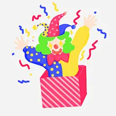 愚人节小丑手绘风插画风高清素材 页面 免费下载 页面网页 平面电商 创意素材 png素材