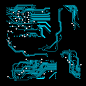 蓝色科技电路板质感线条数字元素AI矢量EPS设计素材【可下载】