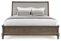 Bernhardt Belgian Oak Upholstered Sleigh Bed Headboard, King traditional-sleigh-beds
