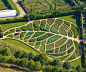 The vegetable garden of Abundance of la Chatonniere. Each segment of the leaf is a different edible plant.