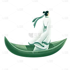 卡通感端午节男人元素贴纸