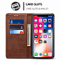 Amazon.com: Leather Phone Wallet Case Cover With Card Slots Kickstand Flip Wallet Case for Apple iPhone 9 - Red Case: Clothing