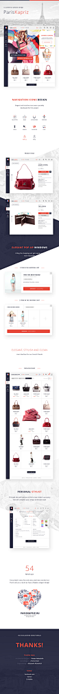 ParisKapriz - eCommerce website, Icon design : New eCommerce website