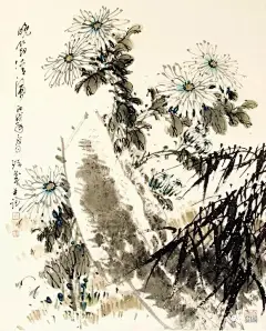一组绝美中国写意画菊花！