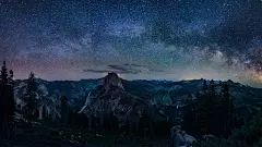星空_星轨_繁星点点_流光溢彩_星空夜景_黄昏夜景_桌面壁纸_爱壁纸HD