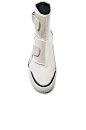 Image 4 of Lanvin Suede & Leather Sneakers in Pale Grey