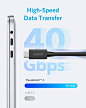 Amazon.com: Anker Thunderbolt 4 Cable 2.3 ft, Supports 8K Display / 40Gbps Data Transfer / 100W Charging USB C to USB C Cable, for Type-C MacBooks, iPad Pro, Hub, Docking, and More (Intel Thunderbolt Certified) : Electronics