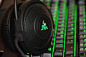 Razer Kraken PRO 7.1 Headset & Razer BlackWidow Ultimate Gaming Keyboard - stock photo