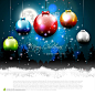 圣诞彩球装饰背景矢量图片素材设计背景模版源文件下载
