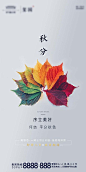 地产秋分节气海报-源文件