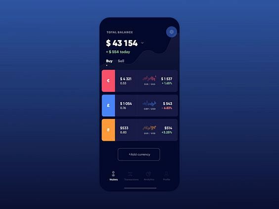 Finance App Dark Mod...