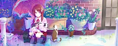 女生抱猫桌面壁纸