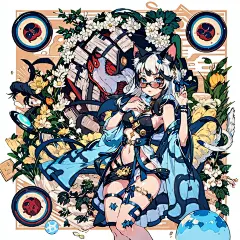 隐藏式二维码_二次元/鲜花/少女/猫耳