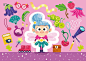 Character design  digital illustration cartoon ILLUSTRATION  adobe illustrator children illustration children's book kids activity book Vectorial