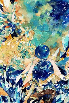 日本插画师 星灯アコ 一组水彩萌妹插画 ​​​​