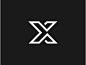 "X" Mark space architechture logo alphabet x mark design logo